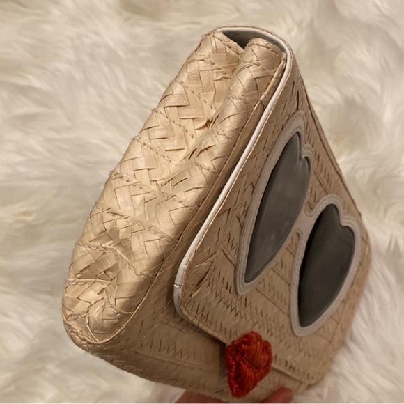 Kate Spade Hello Stranger Straw Sunglasses Clutch - Picture 4 of 8